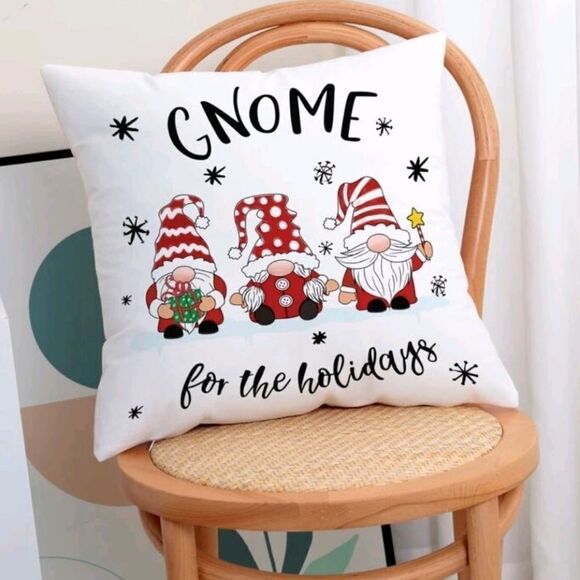 Gnome For the Holidays Pillow Cover - Picture 1 of 5
